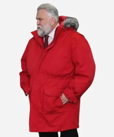 Daniel Roebuck Movie Saint Nick of Bethlehem 2024 Nick Red Parka Hooded Jacket