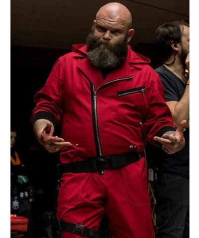 Darko Peric Money Heist Helsinki Red Cotton Jacket
