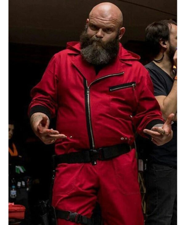 Darko Peric Money Heist Helsinki Red Cotton Jacket