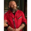 Darko Peric Money Heist Helsinki Red Cotton Jacket2