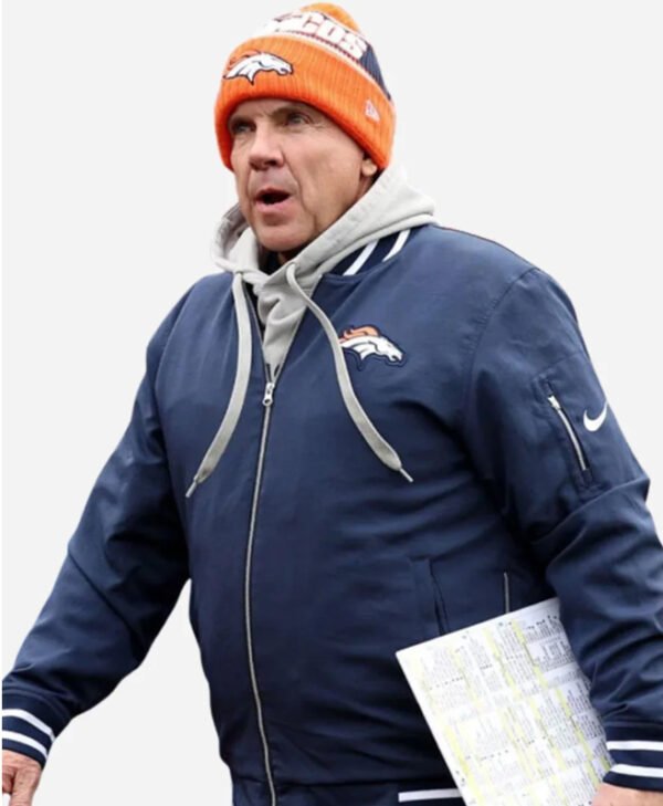 Denver Broncos Sideline Coach Blue Jacket front
