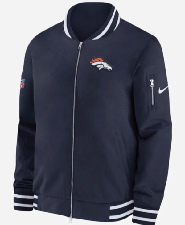 Denver Broncos Sideline Coach Blue Jacket front1