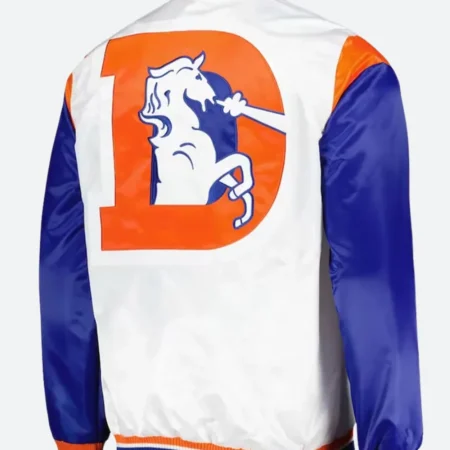 Denver Broncos Throwback Warm Up Pitch Jacket Bacak Image