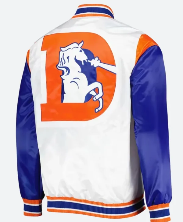 Denver Broncos Throwback Warm Up Pitch Jacket Bacak Image