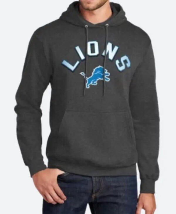 Detroit Lions Arch Over Logo Hoodie front