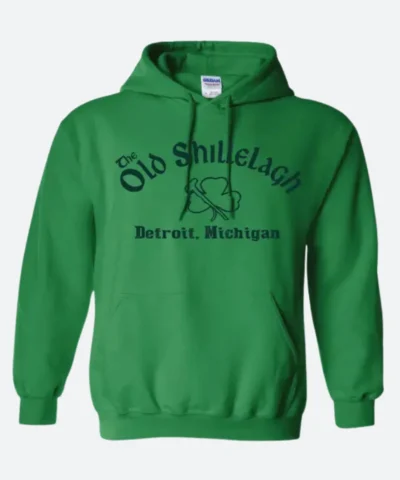 Detroit Michigan Kelly Green Hoodie Front Image