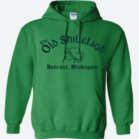 Detroit Michigan Kelly Green Hoodie Front Image