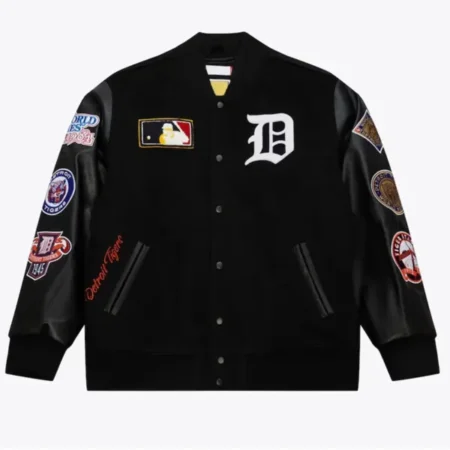 Detroit Tigers Jacket Vintage Logo Varsity Jacket