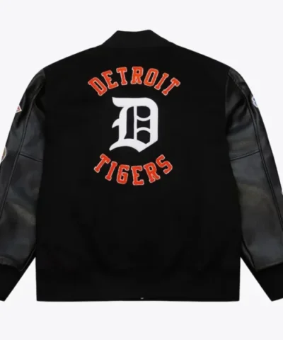 Detroit Tigers Jacket Vintage Logo Varsity Jacket Back