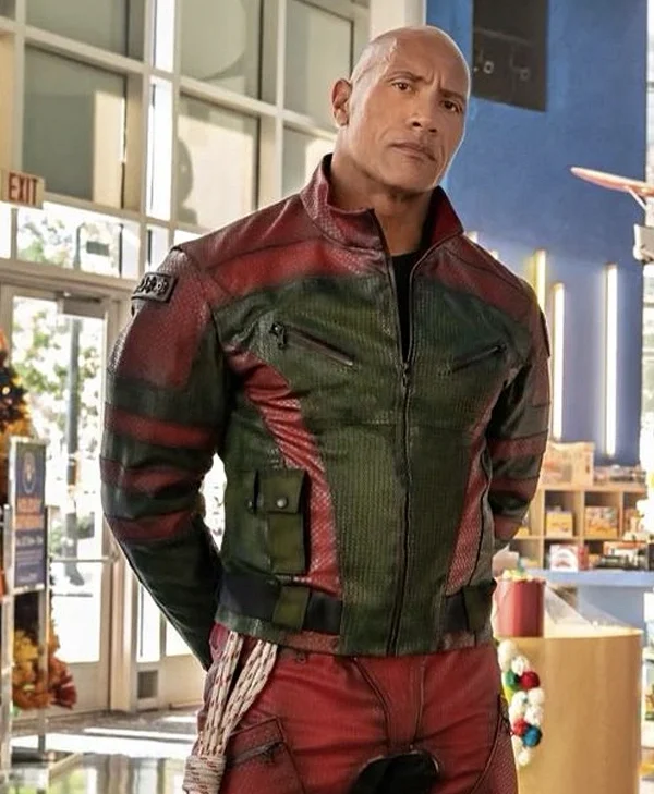 Dwayne Johnson Leather Jacket Red One 1