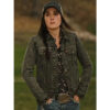 Eden Brolin Yellowstone Grey Denim Jacket front