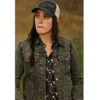 Eden Brolin Yellowstone Grey Denim Jacket front1