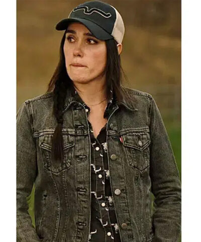 Eden Brolin Yellowstone Grey Denim Jacket front1