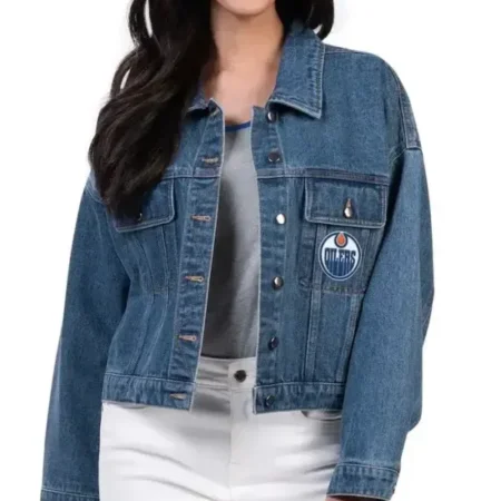 Edmonton Oilers Denim Blue Jacket