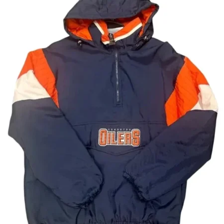 Edmonton Oilers Starter Polyester Hooded Jacket