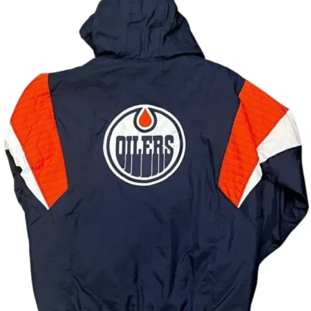 Edmonton Oilers Starter Polyester Hooded Jacket back