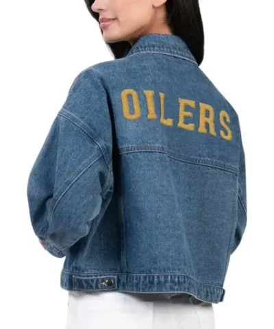 Edmonton OilersDenim Blue Jacket Back