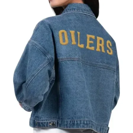 Edmonton OilersDenim Blue Jacket Back