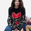 Eve Hewson Bad Sisters S02 Love Black Heart Sweater