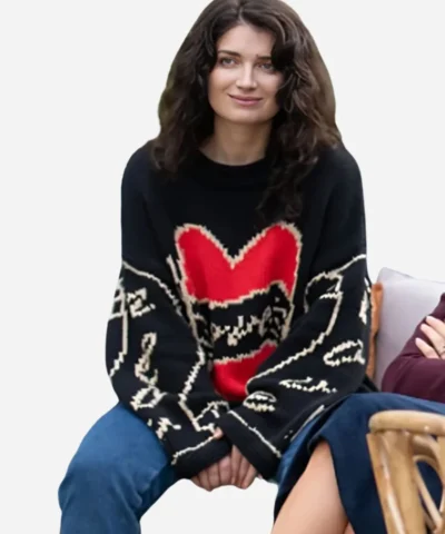 Eve Hewson Bad Sisters S02 Love Black Heart Sweater