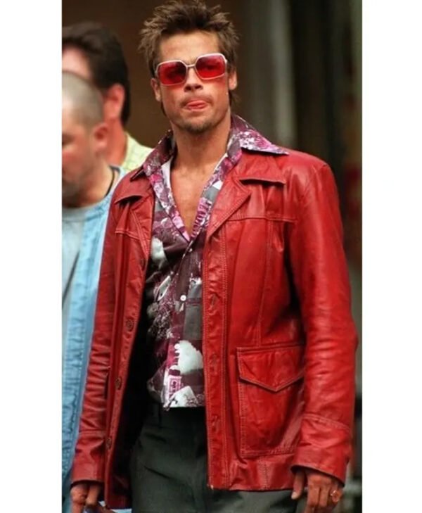 Fight Club Tyler Durden Leather Jacket front