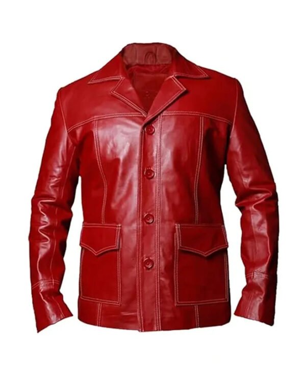 Fight Club Tyler Durden Leather Jacket front1