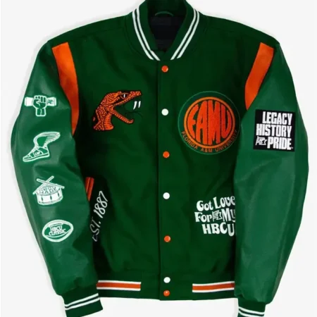 Florida AM University Green Varsity Jacket 1