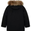 Fur Parka Heavy Mid Down new york yankees winter coat Back