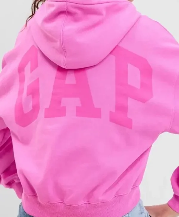 Gap Pink Cropped Hoodie