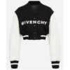 Givenchy Cropped Varsity Black Jacket front