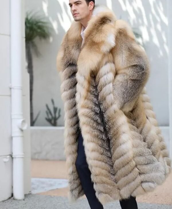 Golden Island Nutria Fox Fur Coat side1