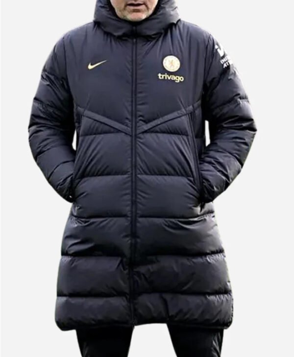 Graham Potter Chelsea FC Black Puffer Coat front1