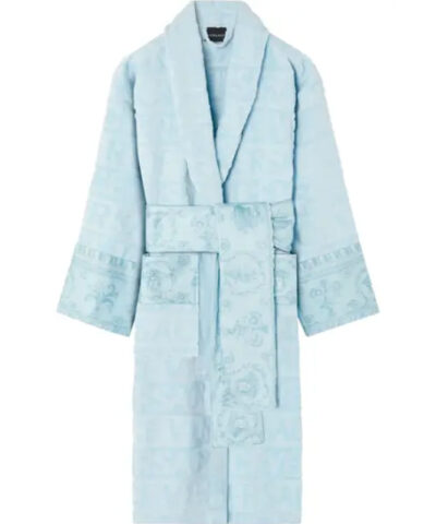Graphic Print Silk Versace Bathrobe front
