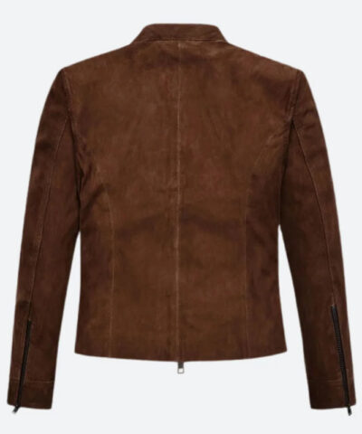 Hayley Atwell Mission Impossible Suede Leather Jacket back