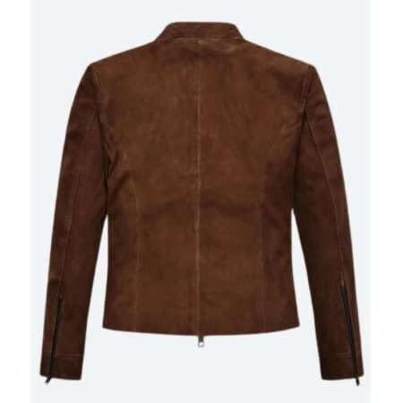 Hayley Atwell Mission Impossible Suede Leather Jacket back