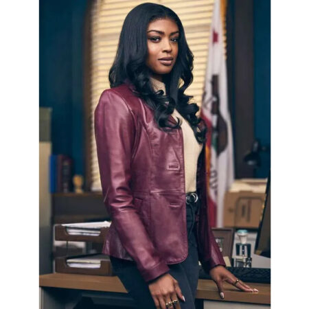 High Potential Daphne Leather Blazer side