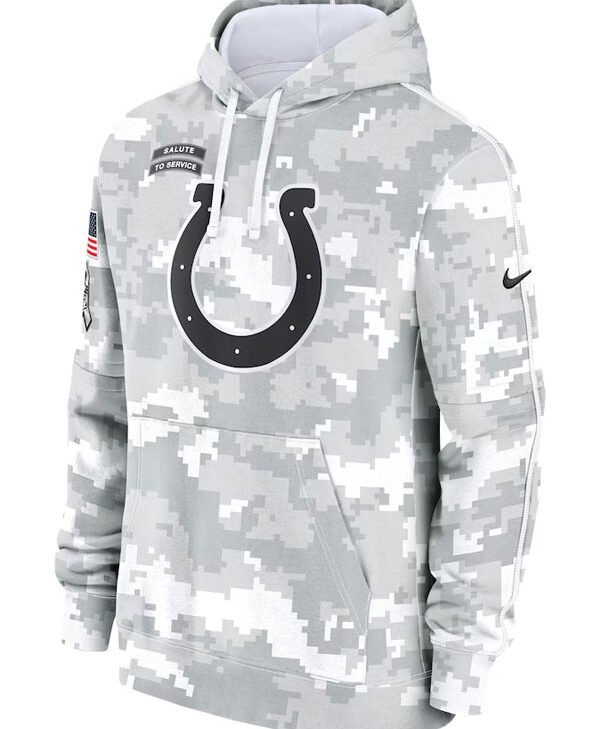Indianapolis Colts Salute To Service Camo 2024 Hoodie