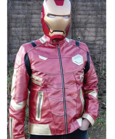 Iron Man Inspired Leather Jacket front