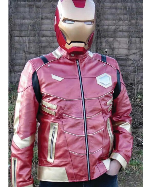Iron Man Inspired Leather Jacket front