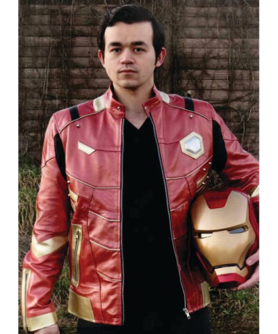 Iron Man Inspired Leather Jacket front1