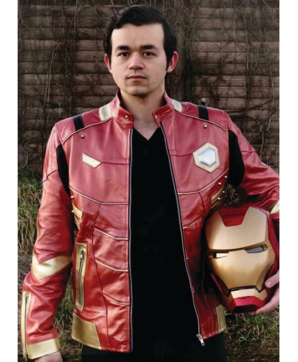 Iron Man Inspired Leather Jacket front1