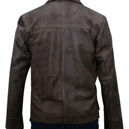 Jason Voorhees Mortal Kombat X Distressed Brown Leather Jacket