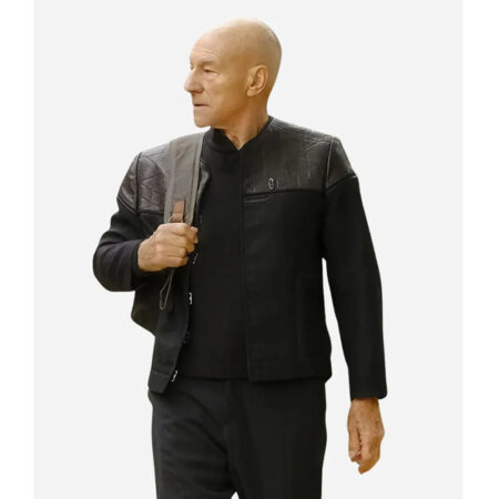 Jean Luc Picard Star Trek Leather Jacket front