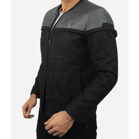 Jean Luc Picard Star Trek Leather Jacket side