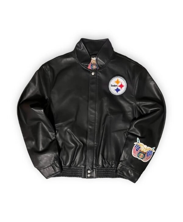 Jeff Hamilton Pittsburgh Steelers Full Black Leather Jacket