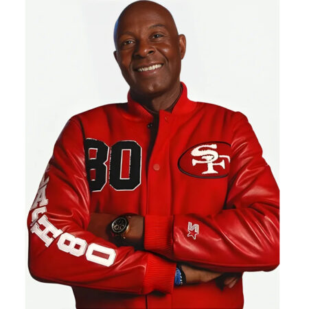 Jerry Rice San Francisco GOAT Varsity Jacket front1
