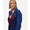 Jessy Schram Mystic Christmas Blue Trench Coat side1