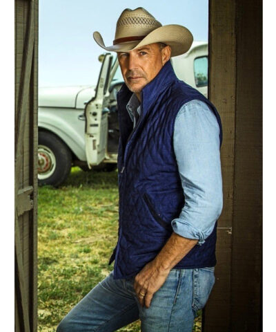 John Dutton Yellowstone Blue Cotton Vest front