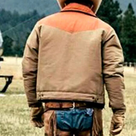 John Dutton Yellowstone Brown Cotton Jacket back