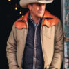 John Dutton Yellowstone Brown Cotton Jacket front